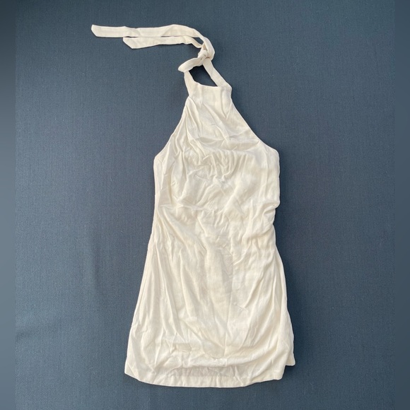 Rumer Tully Mini Halter Dress in Ivory, NWT, Small - Picture 1 of 6